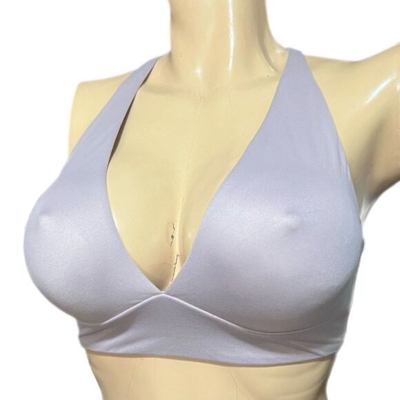 Victorias Secret Supersoft Unlined plunge Wire free Bralette Bra Gray 38C New - Picture 1 of 11